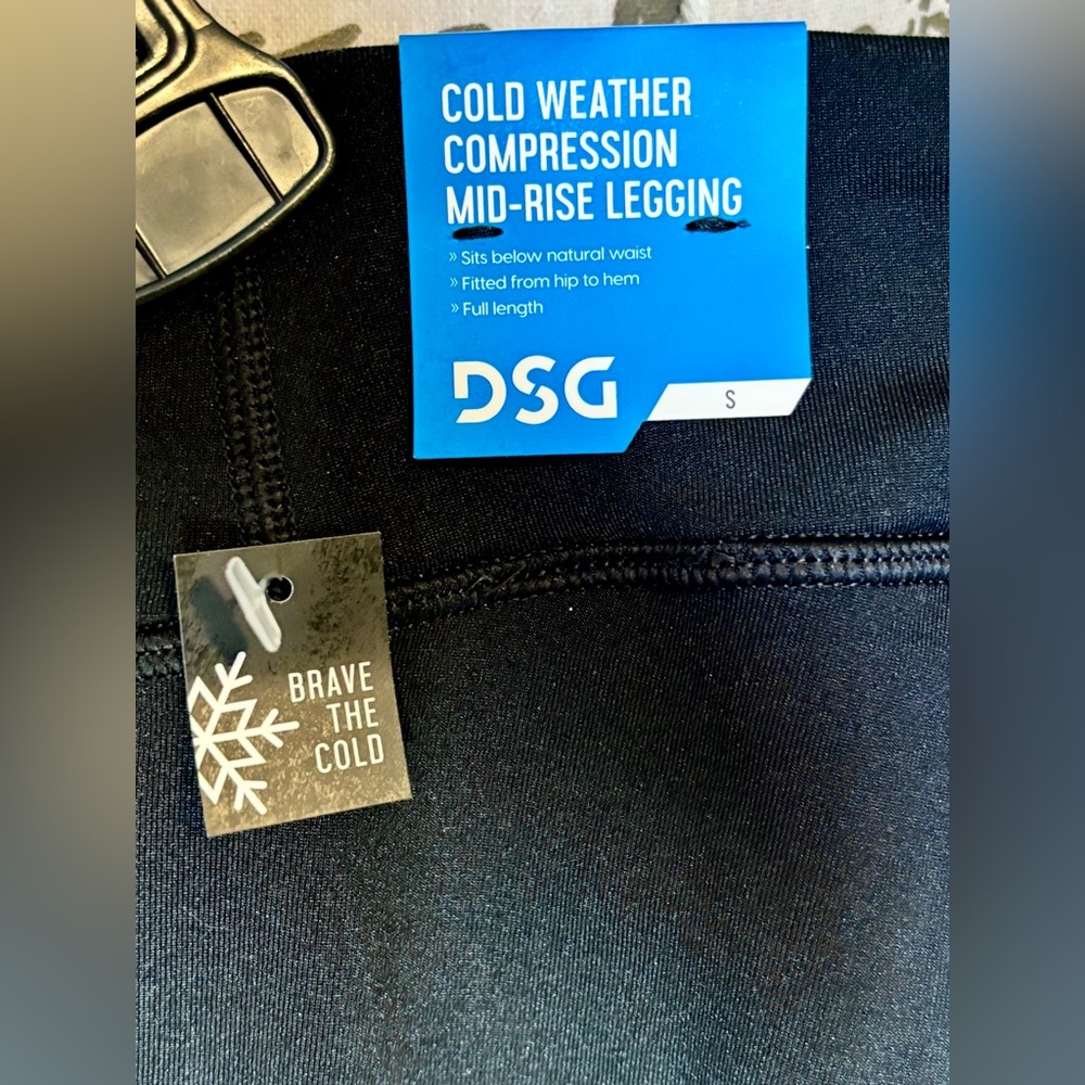 DSG Cold Weather Black Compression Athletic Leggings Girl's Small NWT